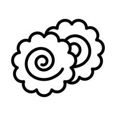 Narutomaki Food Icon, Simple Icon Vector Design, best used for presentation, application, web and banner