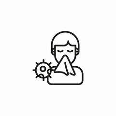 runny nose virus illness disease icon vector sign