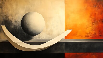 Harmony in Motion: A Dynamic Blend of Straight Lines and Soft Curves in Abstract Design