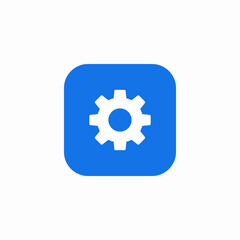 Settings configuration gear options icon vector sign