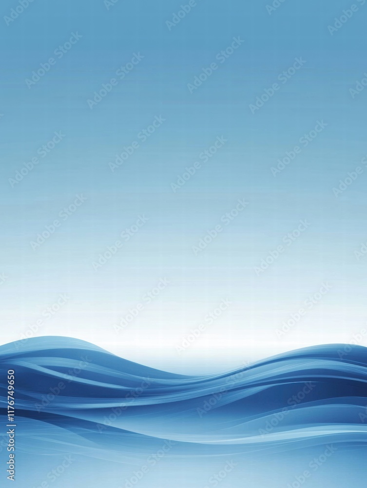 Leinwandbilder calm abstract ocean wave patterns creating a tranquil and soothing seascape in blue hues during dayl