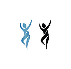 Dancing icon logo , vector  illustrator 