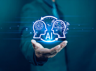 AI Technology Artificial Intelligence Human Interaction with AI Intelligent Robot Technology AI Future Technological Changes Artificial Intelligence Engineering Big Data.