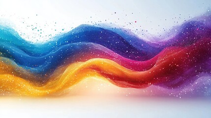 A vibrant wave of colors flowing together, creating a dynamic and artistic abstract design.