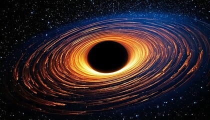 Obraz premium Black hole and event horizon