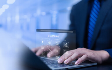 Online Education Concept Choose the correct answer. Online Digital Technology Concept Internet Education Learning Training Course Digital.