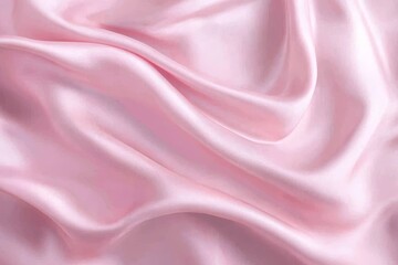 Obraz premium Soft pink silk fabric with elegant drapes and folds.