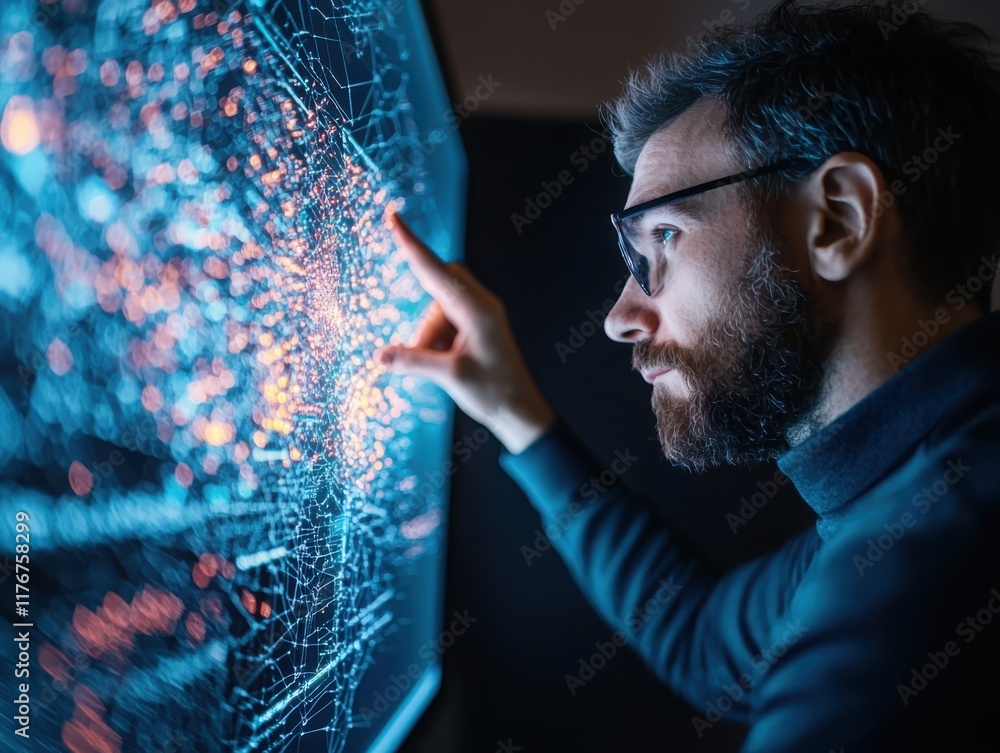 Poster innovative cybersecurity strategies utilizing ai-powered security solutions tech lab visual data ana