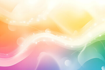 Abstract Rainbow Wave Background Illustration