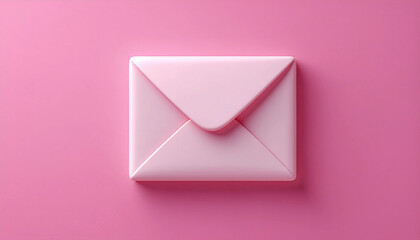 3d email icon on a pink background, symbolizing digital communication