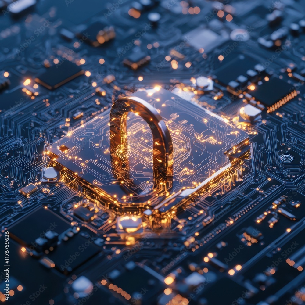 Poster cybersecurity strategy focusing on global connections digital landscape infographic visualization te