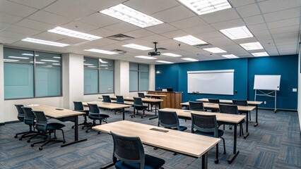 Modern Corporate Training Room with Minimalist Design V5