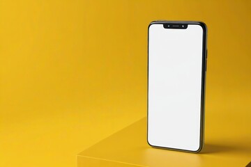 a close up of a cell phone on a yellow surface