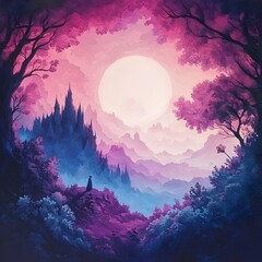 Holographic colorful magic gradient glowing fairytale neon photo