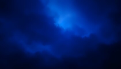 Fototapeta premium Mysterious Blue Skies: An Exploration of Dark Clouds and Subtle Light