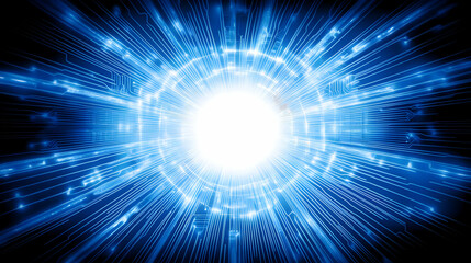 Abstract Blue Technology Background Image