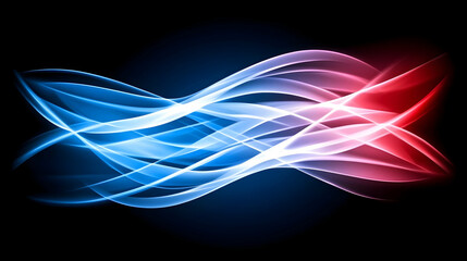 Naklejka premium Abstract Blue Red Wave Background Illustration