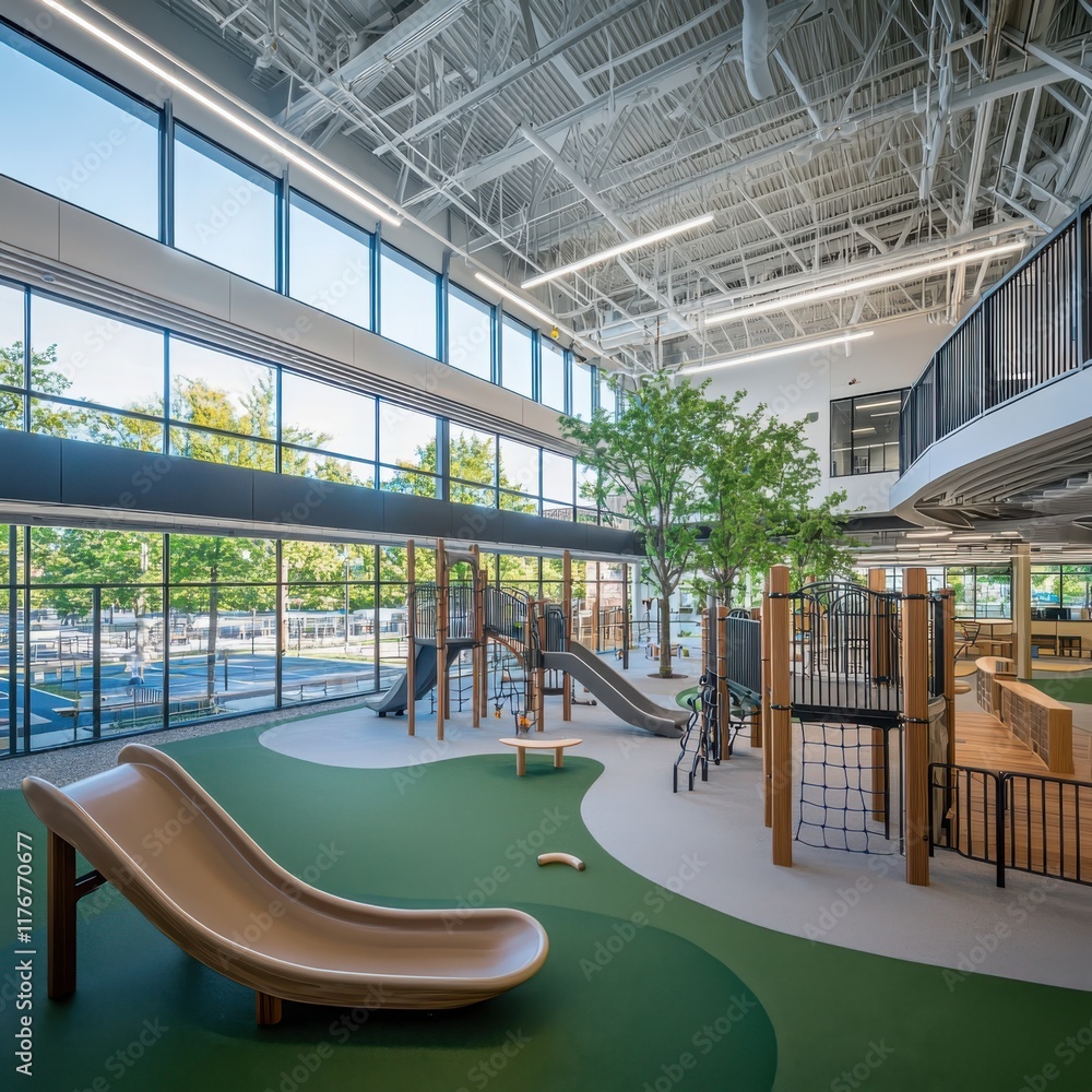 Poster inclusive playground experience focused on research urban environment interactive learning space com