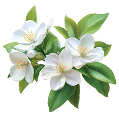 Citrus Flower with Green Leaves: A Fresh and Vibrant Touch of Nature