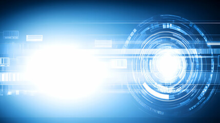 Abstract Blue Tech Background Illustration