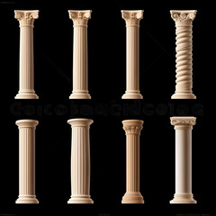 Fototapeta premium 3D Render Classical Columns Set