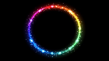 Rainbow Sparkle Ring A Glowing Circular Design