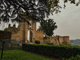 Exploring the Historic Fortress of Orvieto in Italy During a Cloudy Day in 2024