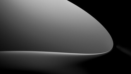 3d rendering of geometric shape against black and white background
