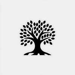 collection of illustration silhouette vector art '' tree logo ''with white background