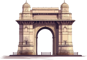 Fototapeta premium Gate way of India vector art