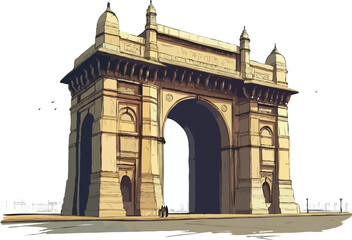 Obraz premium Gate way of India vector art