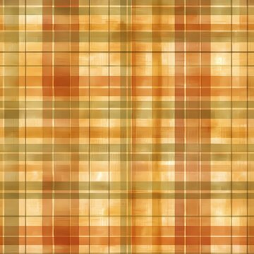 Rustic Autumn Plaid: A warm and inviting plaid pattern in shades of orange, brown, and green, reminiscent of cozy fall days and rustic charm. Perfect for autumnal projects, home decor.