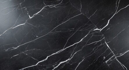 Luxurious black marble texture with intricate white veins