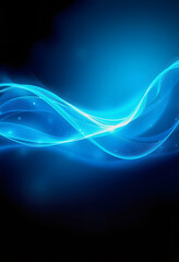 Digital blue green glowing wave abstract graphic poster web page PPT background, dinamic scene, with white tones