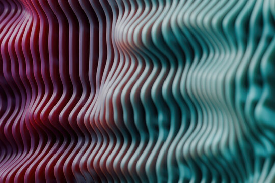 Abstract colored wavy lines
