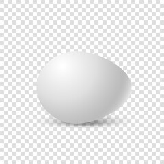 Egg. Vector ingredients for food. Cooking or farming, groceries for making meal. Realistic chicken raw or boiled egg shape