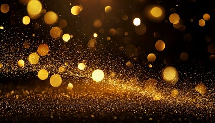 Christmas light background. Holiday glowing backdrop. Defocused Background With Blinking Stars. Blurred Bokeh.