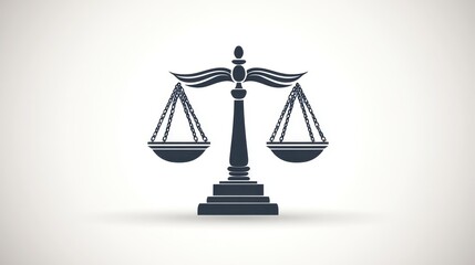 Scales of Justice icon, symbol of law, balance, equality, fairness, and legal system.