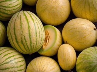 close up photo of fresh melon ready to eat