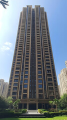 Obraz premium Tall Beige Building Exterior Photo