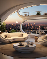 A high-tech room of the future world