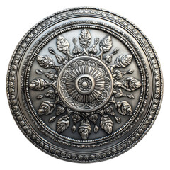 Obraz premium Ancient Silver Shield Decorative Artwork on transparent background