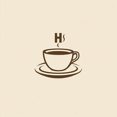 Hot steaming coffee cup on saucer.