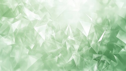 Abstract Green Crystal Geometric Pattern Design