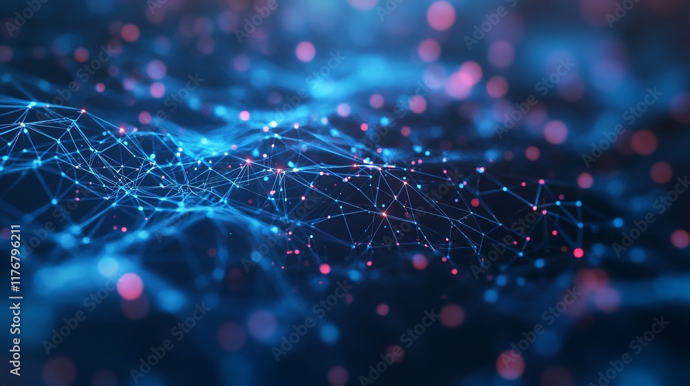 Poster abstract digital network connection.