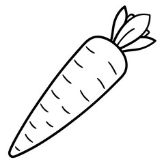 Minimalist Carrot Vector Design