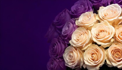 Obraz premium Panoramic header background for women's day, mother's day. Bouquet