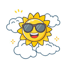 Hand-Drawn Style Clouds Vector Art