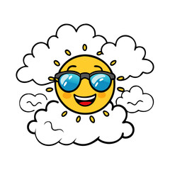 Hand-Drawn Style Clouds Vector Art