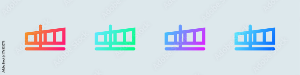 Poster performance line icon in gradient colors. fast signs vector illustration.